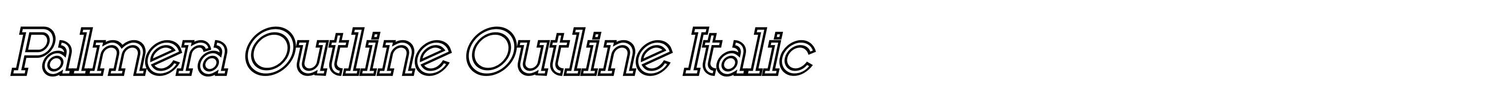 Palmera Outline Outline Italic